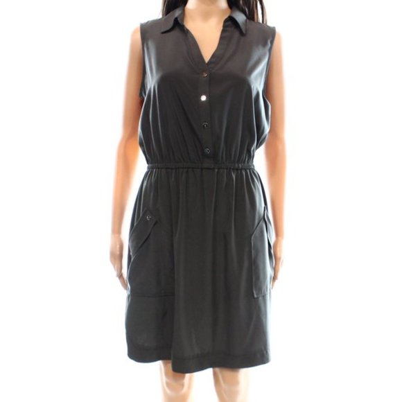 Alfani Sleeveless Button-Front Shirtdress Above Knee Dress 8 - Picture 2 of 3